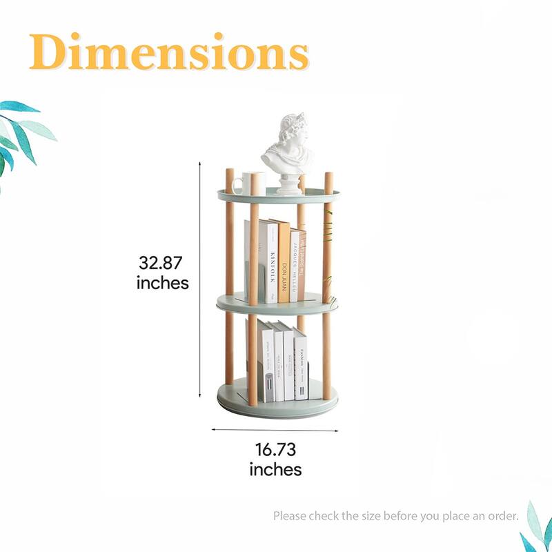 Rotating Storage Shelf, Adjustable Bookshelf, Multifunctional Rack