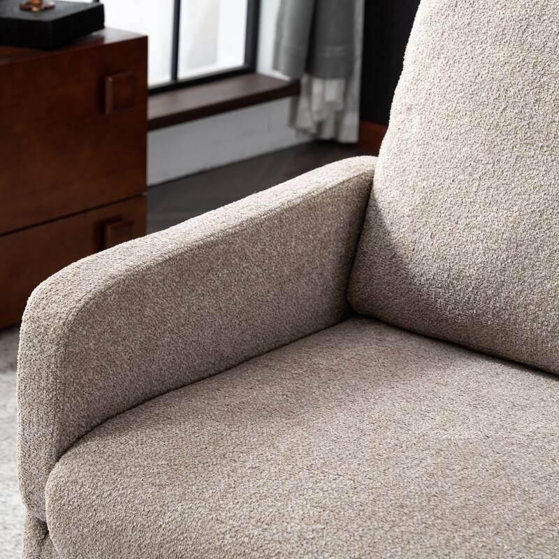 Modern Boucle Fabric Upholstered Accent Arm Chair for Living Room