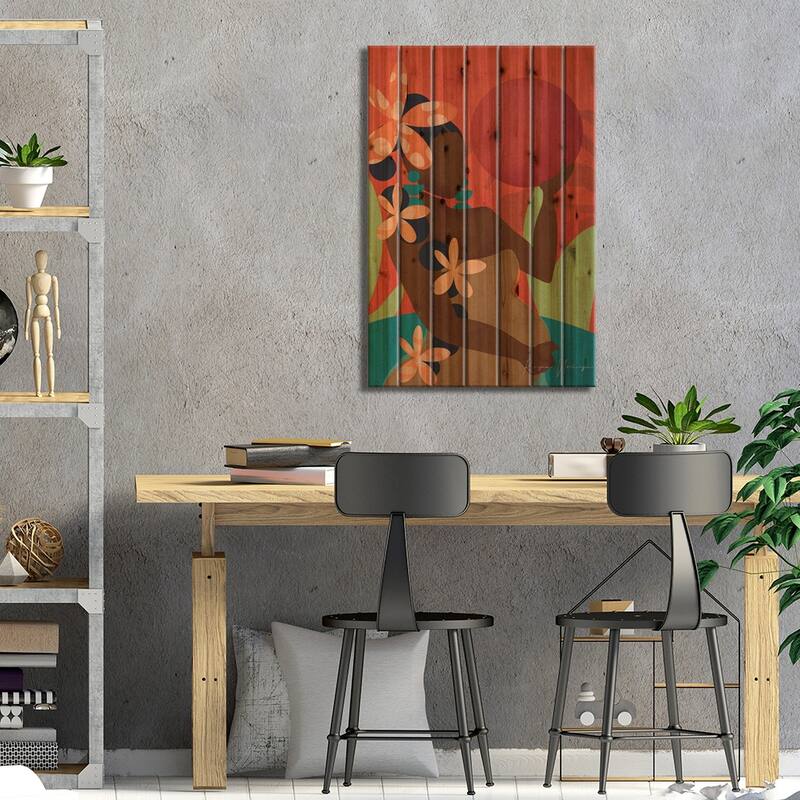 Mama Virgo Print On Wood by Reyna Noriega - Multi-Color