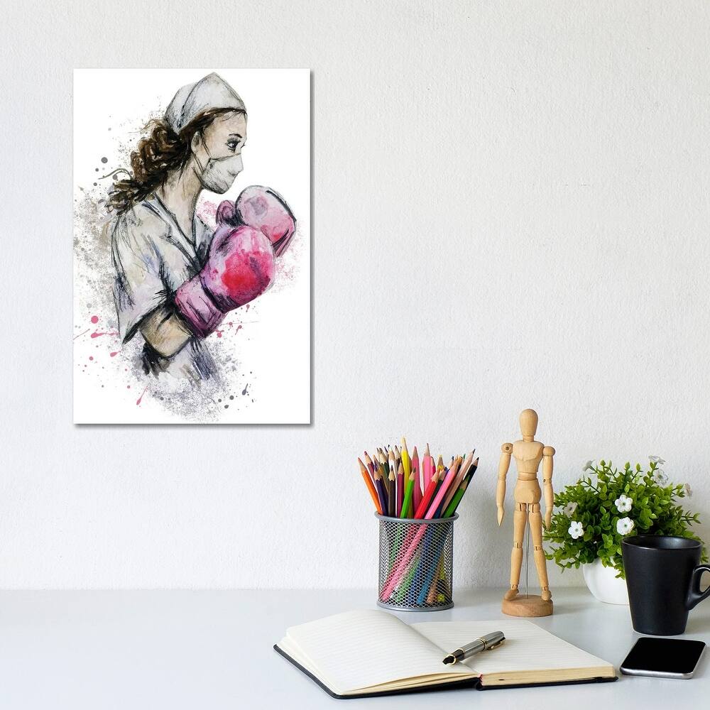 iCanvas "Fighting Nurse II" by Ephrazy Graphics Canvas Print