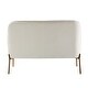 preview thumbnail 106 of 117, Barbara 43" Contemporary Velvet Loveseat Sofa with Goldtone Metal Legs by HULALA HOME