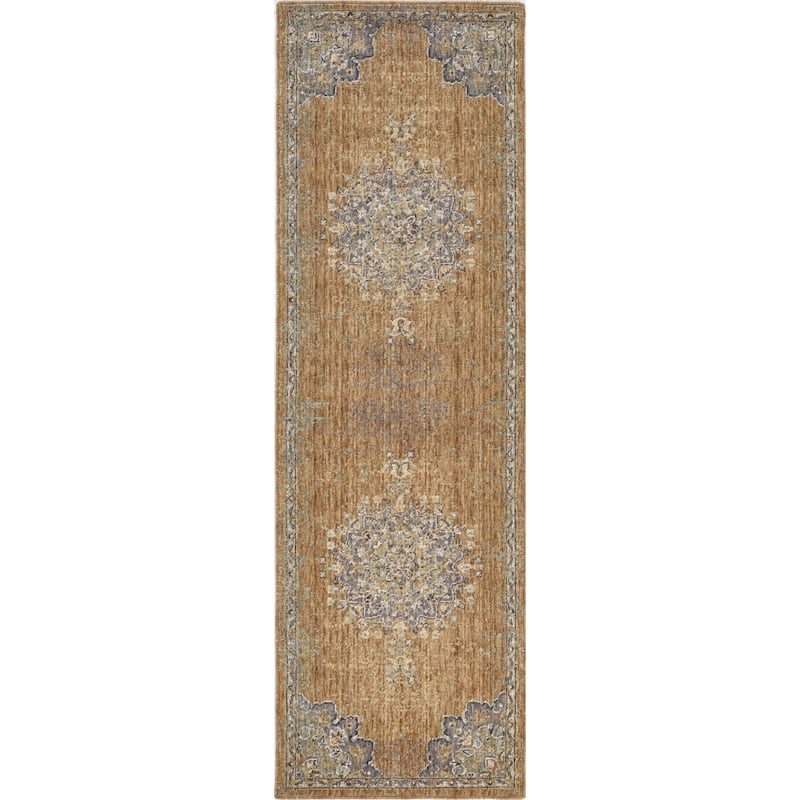 Gracewood Hollow Wool Vintage Medallian Oriental Area Rug