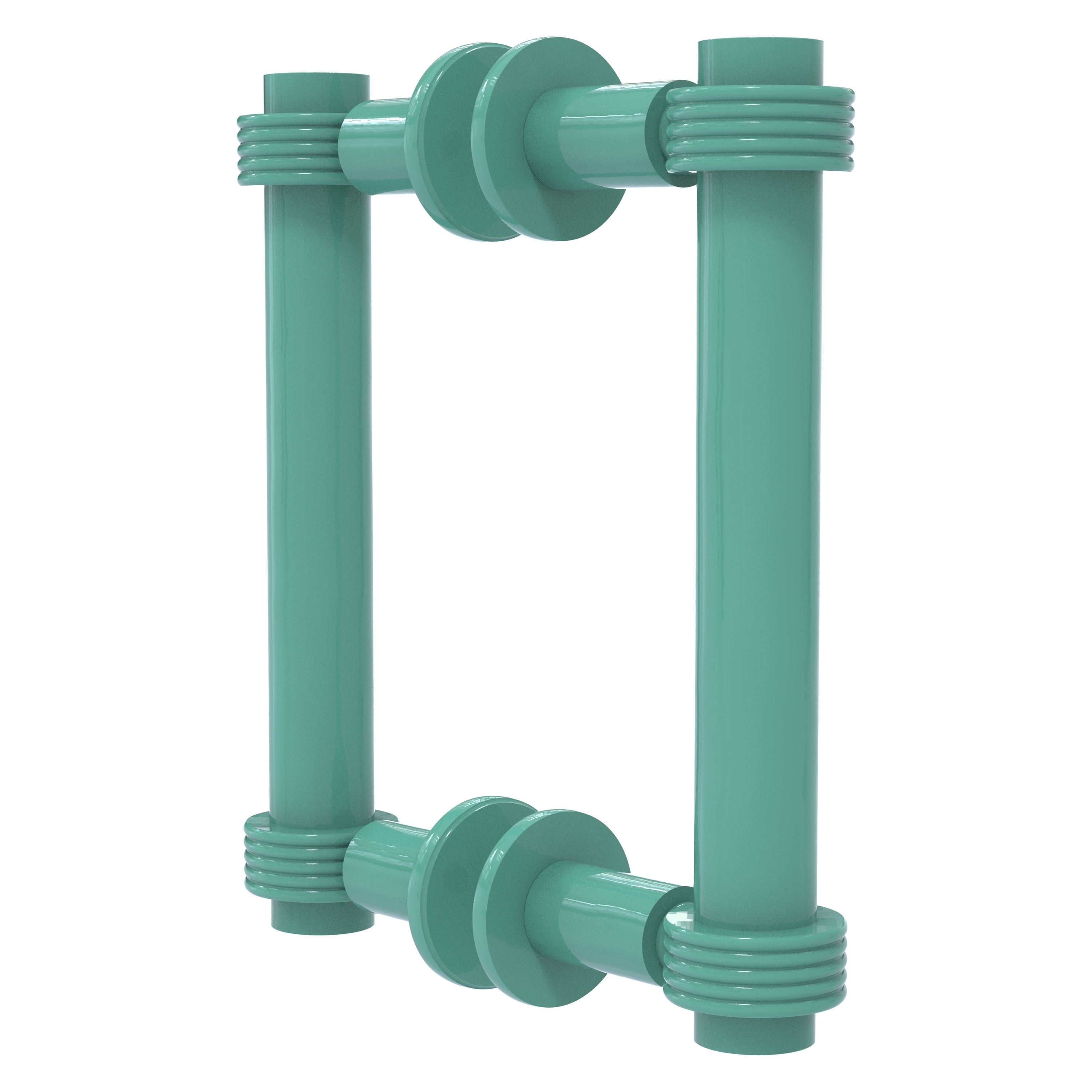 Allied Brass Contemporary 12 Inch Back to Back Shower Door Pull with Grooved Accent