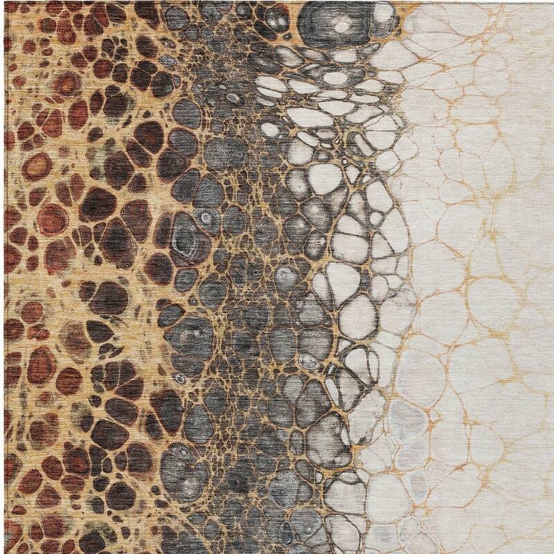 HomeRoots Abstract Transitional Rectangle Outdoor Rug