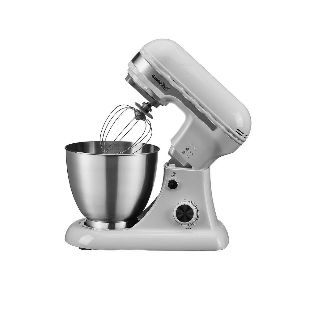 Electric Stand Mixer, 4.8QT, 12 Speeds, Tilt-Head Food Mixer with Dough Hook, Rotary Knob