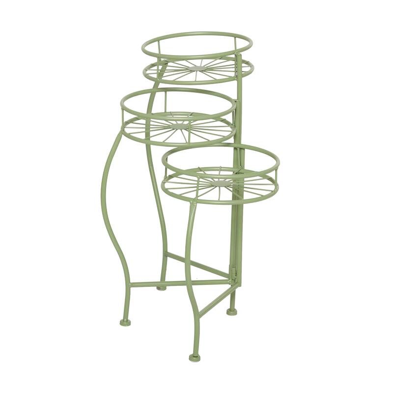 3 Round Shelves Metal Modern Plantstand 22 x 18 x 19 - 18 x 19 x 22
