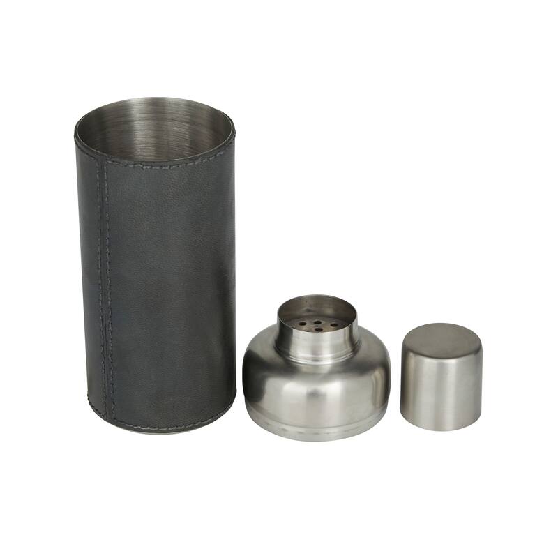 Stainless Steel Cocktail Shaker with Silver Lid - 3 x 3 x 9