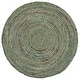 preview thumbnail 54 of 147, SAFAVIEH Georgine Handmade Braided Bohemian Cotton Rug 6' Round - Light Green/Sage