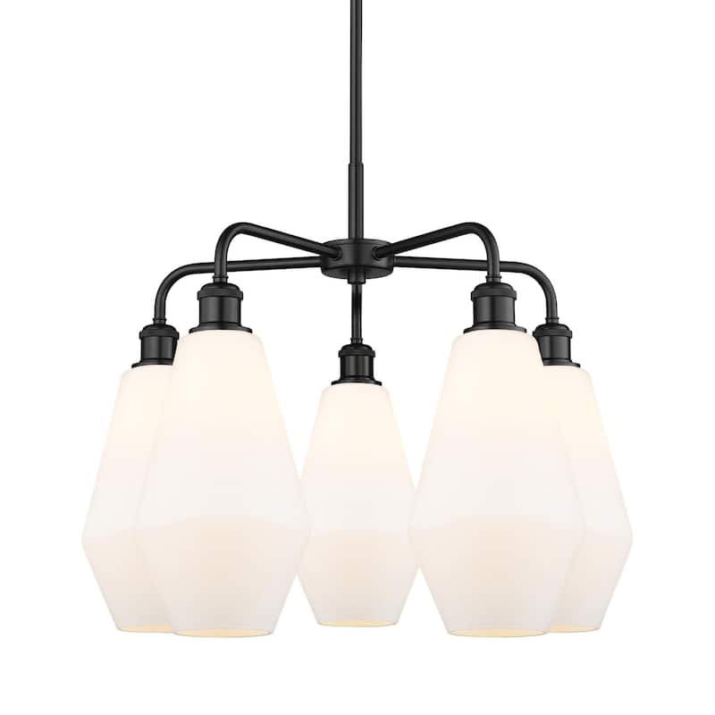 Innovations Lighting 516-5CR-20-25 Cindyrella Chandelier Cindyrella 5 - Matte Black / Cased Matte White