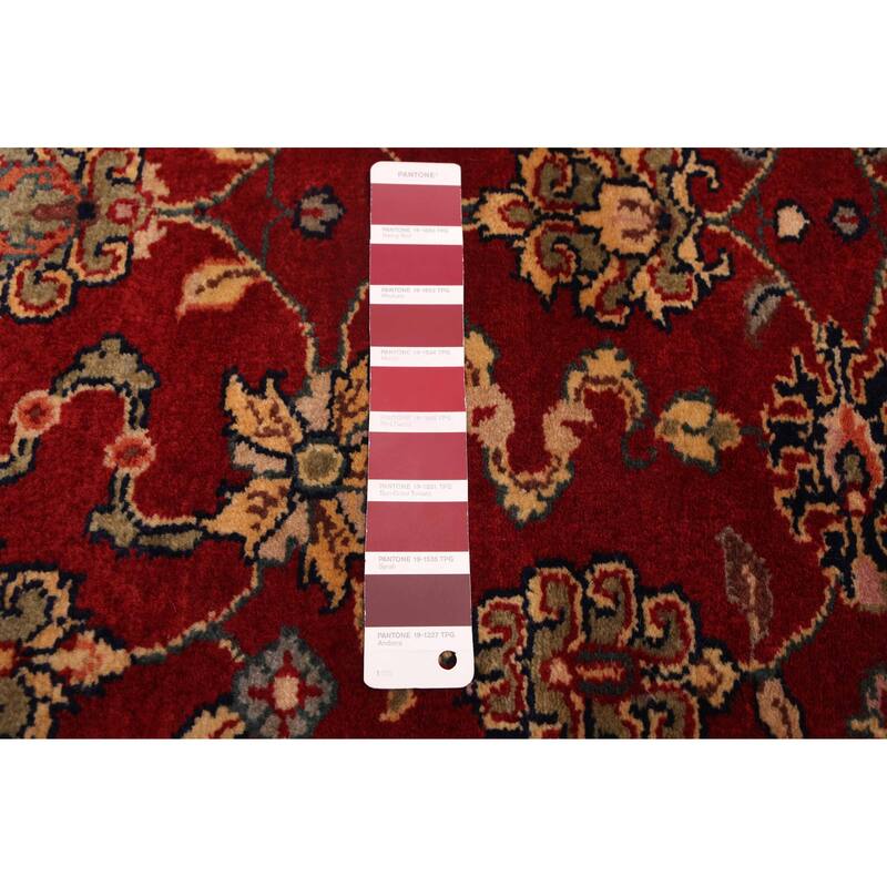 ECARPETGALLERY Hand-knotted Finest Agra Jaipur Dark Red Wool Rug - 2'7 x 9'9