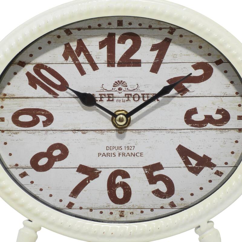 Metal Ring Top Decorative Clock - Set of 4 Black - Roche River Decor