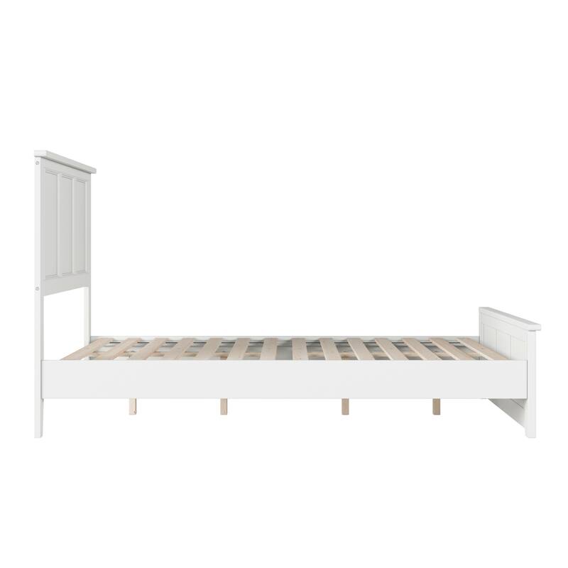 Charlotte Solid Wood Low Profile Platform Bed with Matching Footboard