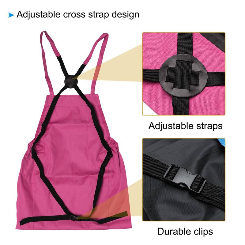 Adjustable Gardening Aprons Cross Back Harvesting Aprons with Pocket - 24.8 inch