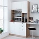 preview thumbnail 1 of 43, Living Skog Pantry Kitchen Microwave Storage Cabinet H 71'' x W 37'' x D 19'' - Beige