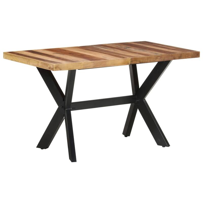 vidaXL Solid Wood Dining Table with Honey Finish Wooden Furniture Multi Sizes - 55.1" x 27.6" x 29.5"
