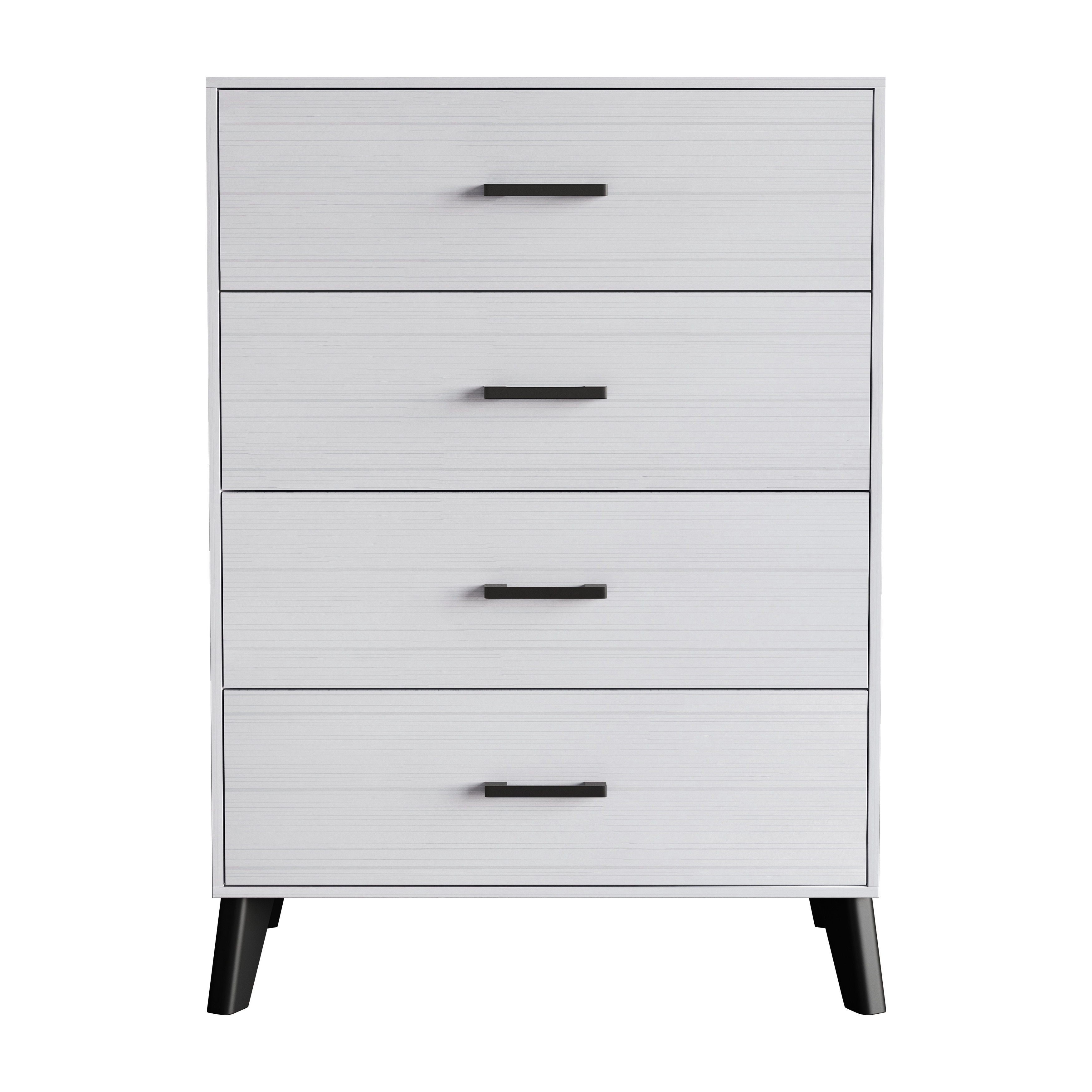 CraftPorch Classic Style 4-Drawers Wooden Chest