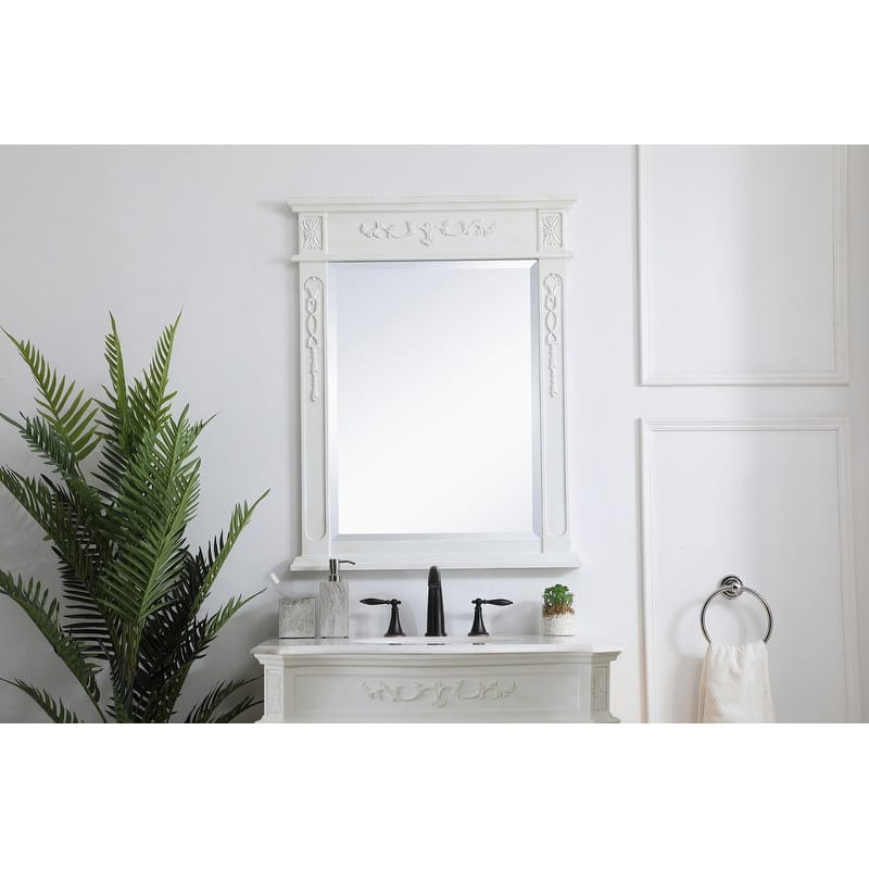 Elegant Lighting Antique Beige Vanity Mirror (22" x 28")