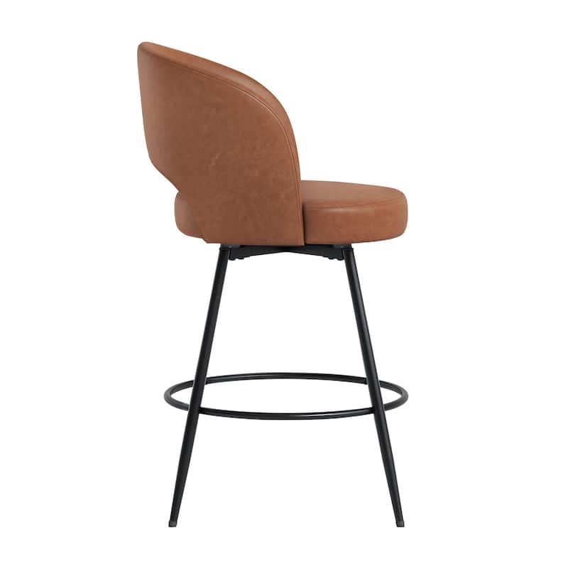 Swivel Bar Stools Set Of 2/3/4, Metal Bar Stools, Modern Upholstered Bar Stools For Kitchen Island - 20.3"W X 20.3"D X 39"H