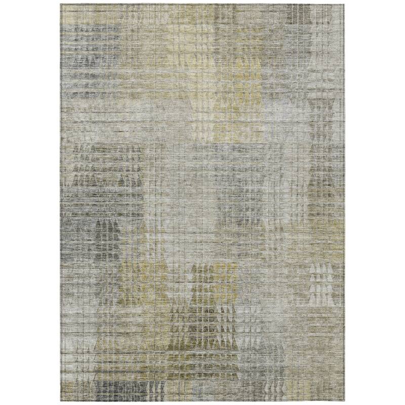 HomeRoots Abstract Transitional Rectangle Outdoor Rug