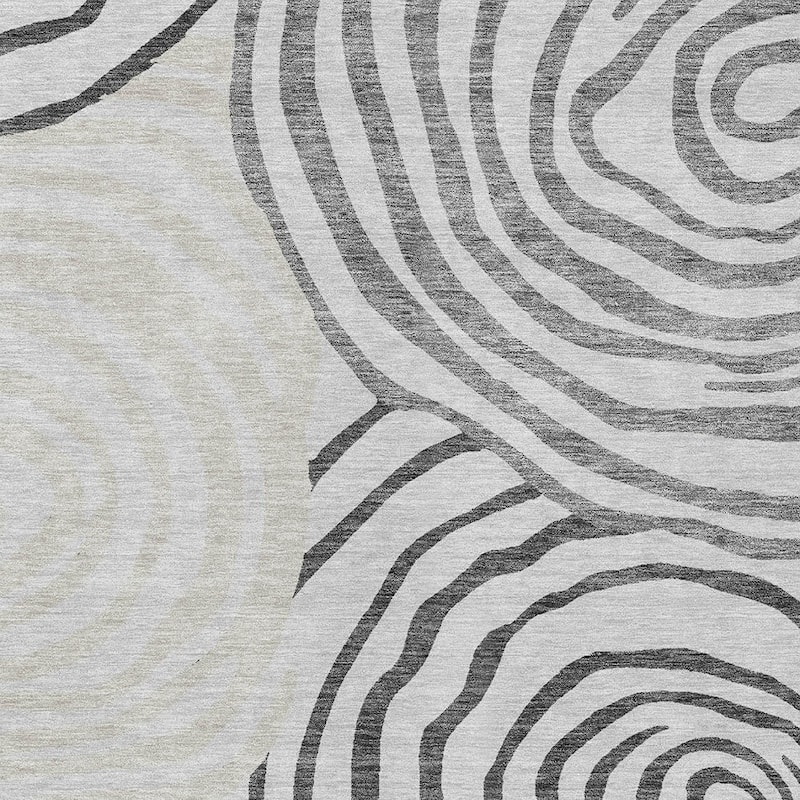 HomeRoots Abstract Transitional Rectangle Outdoor Rug