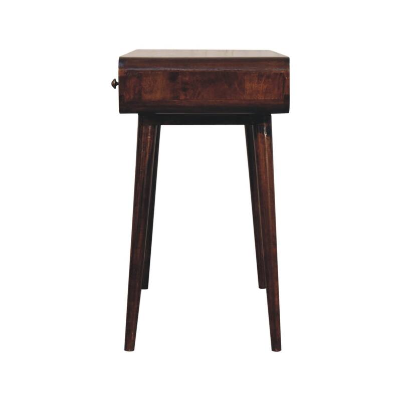 Artisan Furniture Solid Wood Curved California Walnut Writing Desk