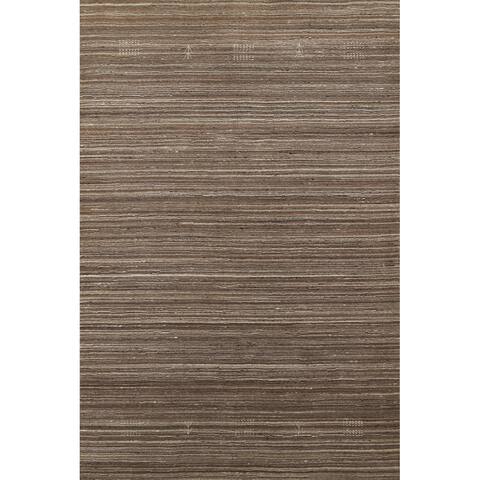 Gabbeh Oriental Area Rug Wool Hand-knotted Contemporary Foyer Carpet - 4'8" x 6'4"