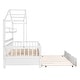 preview thumbnail 8 of 11, Pine Twin House Bed with Trundle & Shelves - Safe & Fun