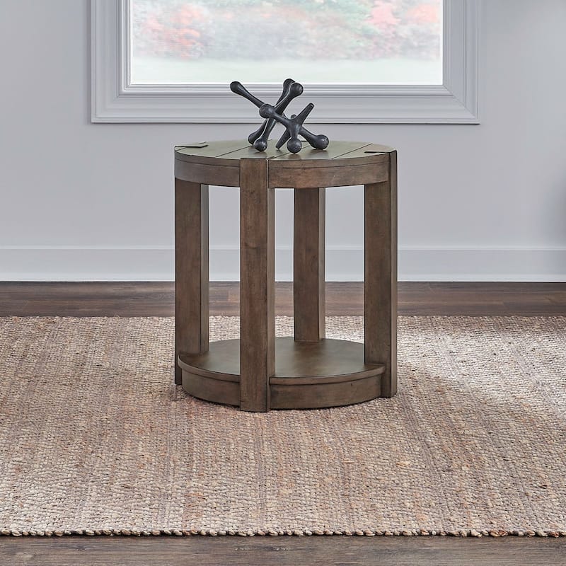 Liberty Furniture Broadmore Cocktail Table, End Tables- Various Options - Round Chairside Table