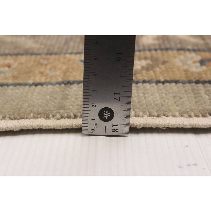 ECARPETGALLERY Hand-knotted Oushak Light Grey Wool Rug - 8'0 x 9'8