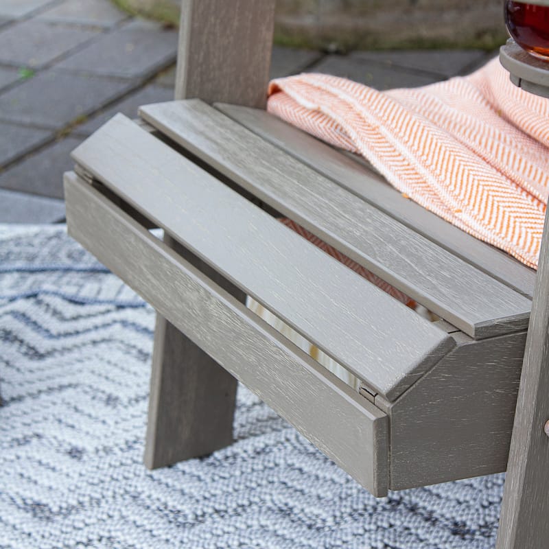 Cambridge Casual Sherwood Teak Outdoor Adirondack Chair with Cup Holder