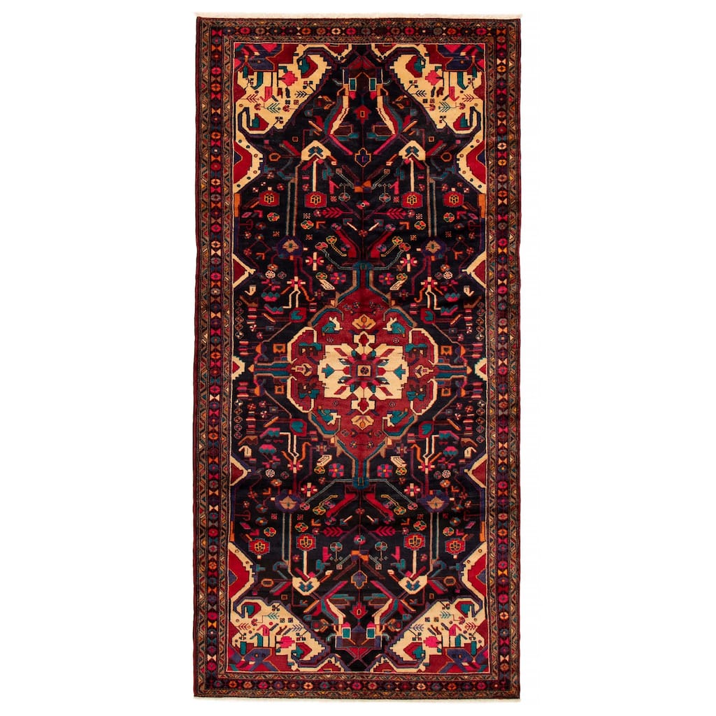 ECARPETGALLERY Hand-knotted Konya Anatolian Navy Wool Rug - 5'1 x 10'8