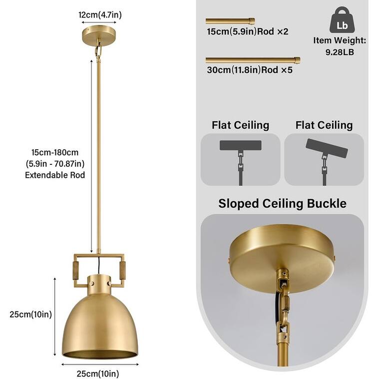 KAYLA 1 Light Pendant Light