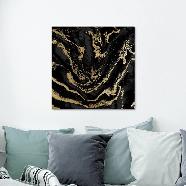 Oliver Gal 'Night Marble Gold' Abstract Wall Art Canvas