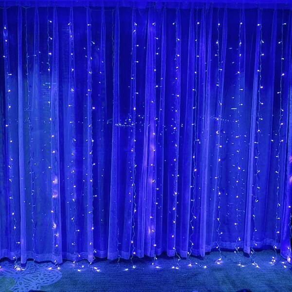 Shop 9 8ft 9 8ft 320 Led Fairy String Lights Christmas Blue