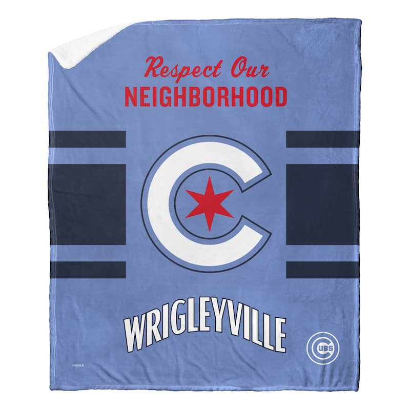 MLB City Connect Chicago Cubs Silk Touch Sherpa Throw Blanket