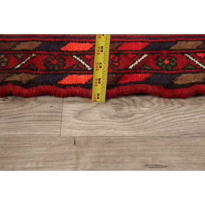 Geometric Tribal Hamedan Persian Area Rug Wool Hand-knotted Carpet - 3'3" x 5'0"
