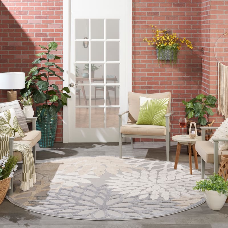 Nourison Aloha Floral Modern, Indoor/Outdoor Area Rug