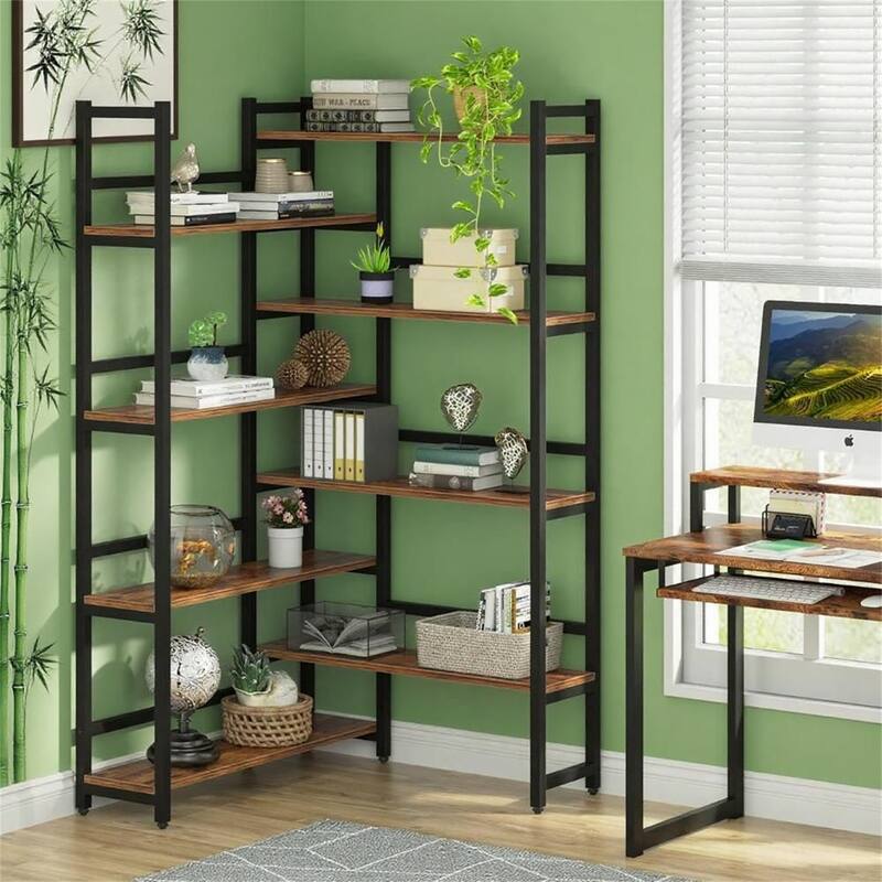 Unique Corner 8-Tier Open Shelf