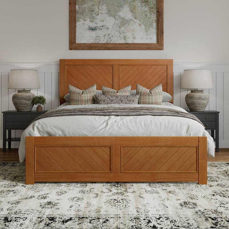 Berkshire Queen Low Profile Platform Bed with Matching Footboard