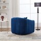 preview thumbnail 23 of 31, 40.35"W Upholstered Oversized Accent Barrel Chair and Half Cozy 360°Swivel Sofa with 3 Pillows, Pumpkin-Shape Club Armchair