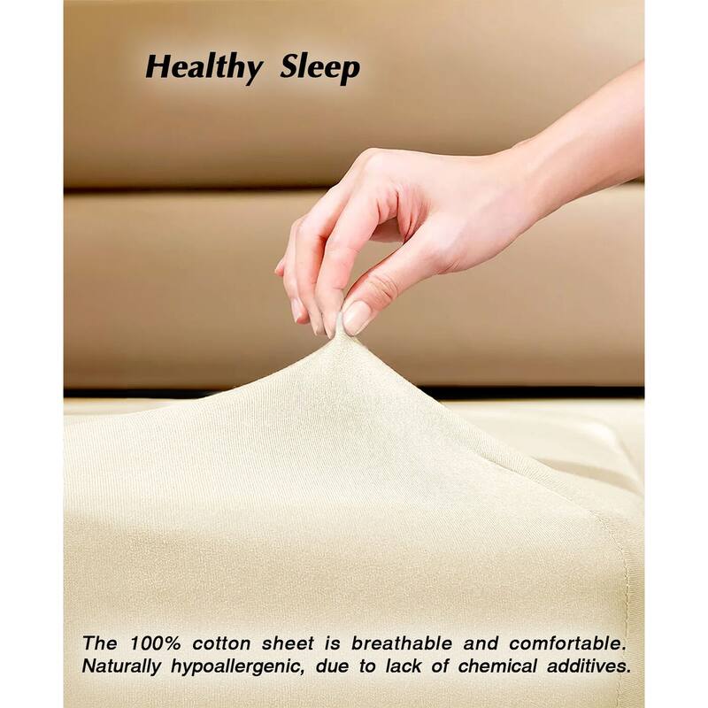 OrganicClub Ultra Soft Cotton Fitted Sheet