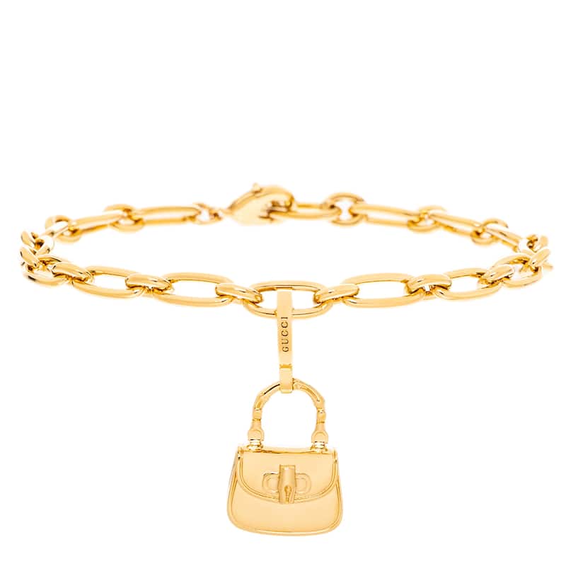 Gucci Bracelet with Gucci Bamboo 1947 Charm - Gold-tone - Gold-tone