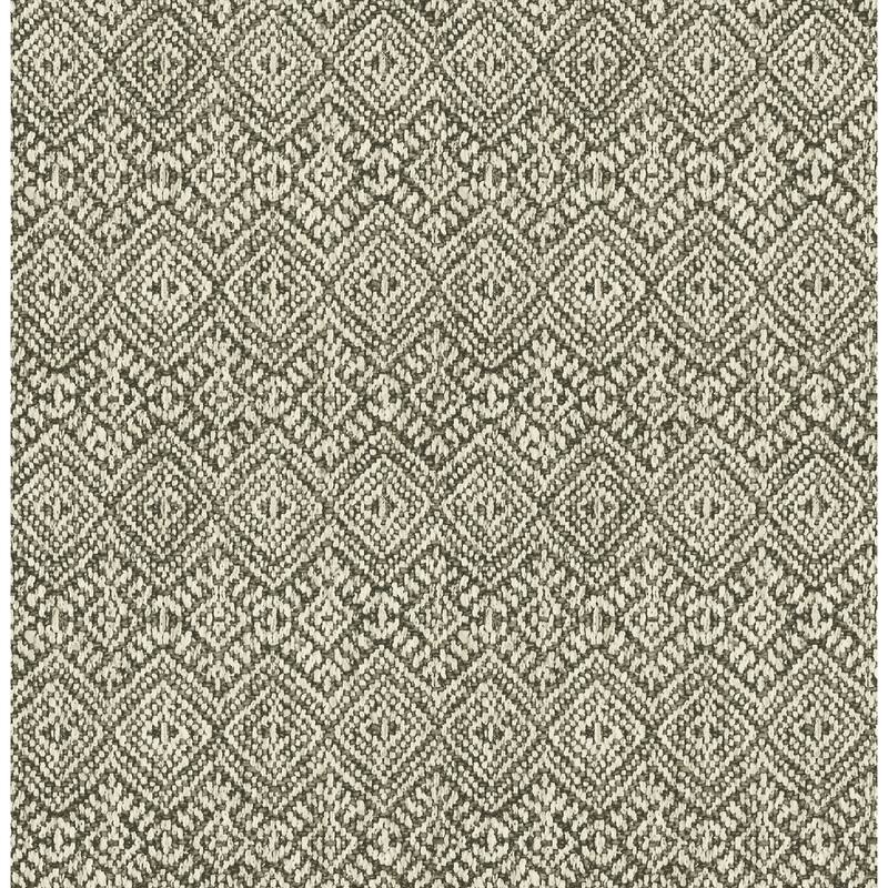 A-Street Prints Gallivant Black Woven Geometric Wallpaper