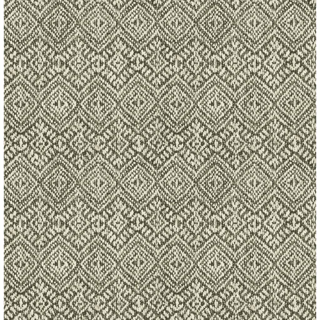 A-Street Prints Gallivant Black Woven Geometric Wallpaper