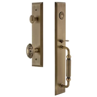 Grandeur Fifth Avenue Solid Brass Rose Dummy Full Plate "F" Grip