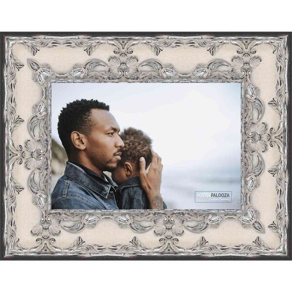 20x36 Traditional Pewter Complete Wood Picture Frame with UV