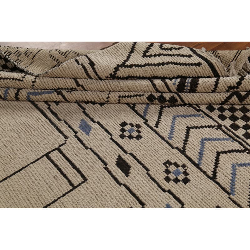 Trellis Moroccan Oriental Area Rug Handmade Wool Carpet - 8'9"x 12'3"
