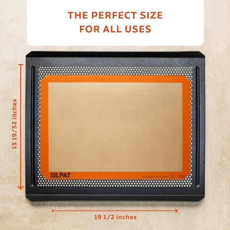 Premium Non-Stick Silicone Baking Mat, 3/4 Sheet, Cream