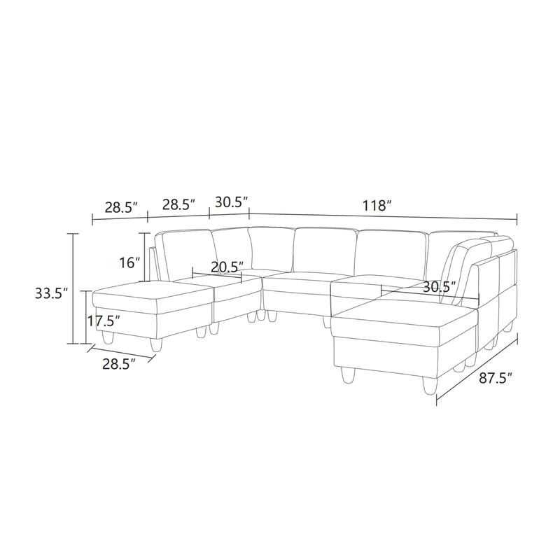 Convertible Modular Sofa Bed with Ergonomic Recline and Space-Saving Design