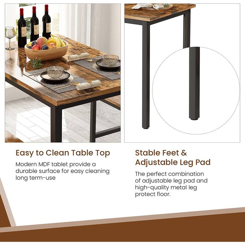 Small Dining Table Set for 2, Home Kitchen Furniture Perfect Choice, Compact and Durable, Easy Assembly
